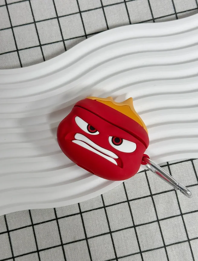 Чехол для Samsung Galaxy Buds 3, силиконовый чехол для наушников Inside Out Anger для Samsung Galaxy Buds 3 Pro, чехол для детей, мальчиков и девочек