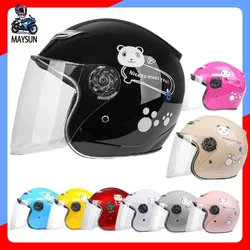 Children Helmet Kids Cute Cartoon Pattern Anti-Fall Anti-Slip Four Seasons Safety Protection Child Motorcycle Open Face Helmets