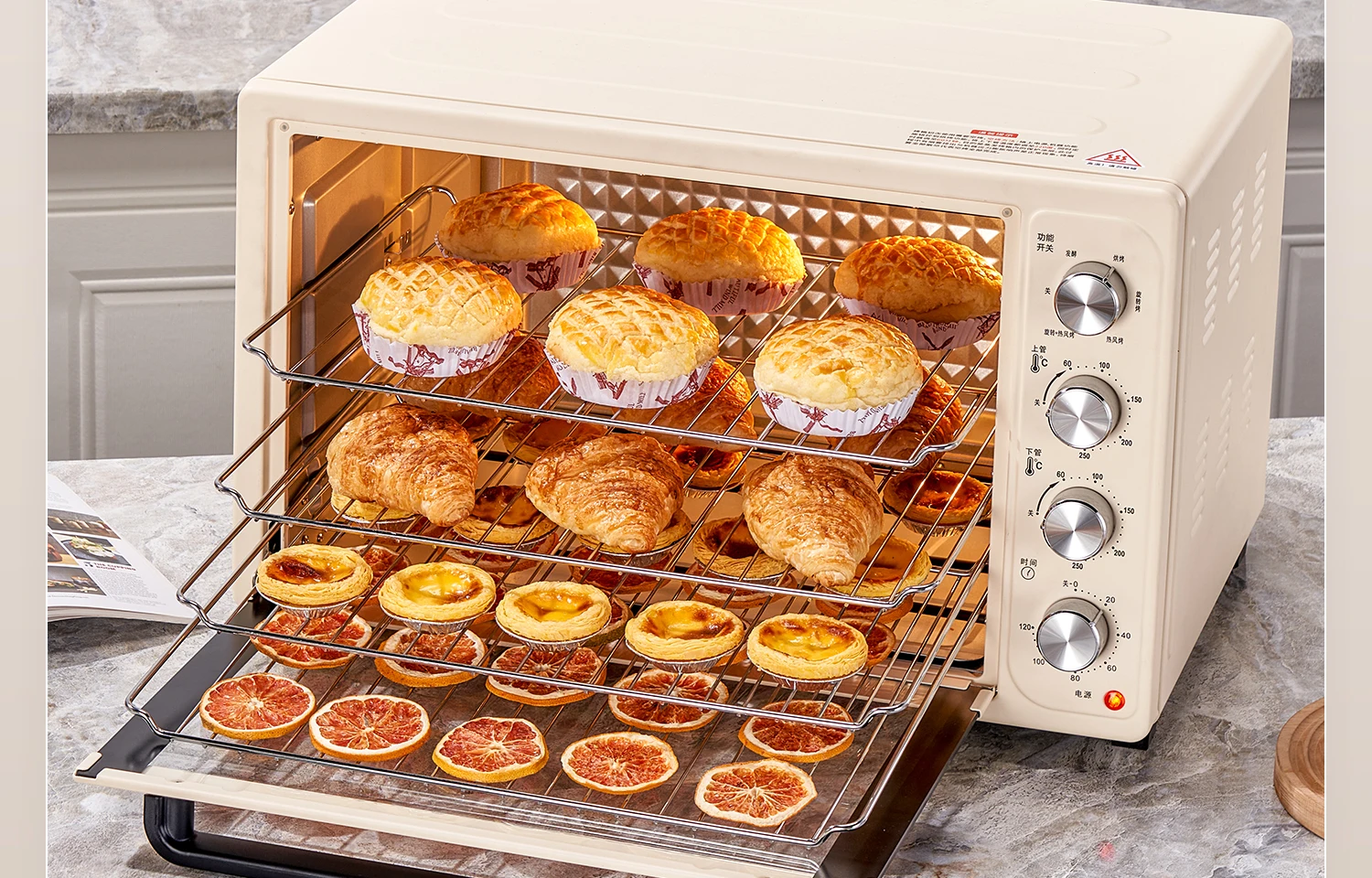فرن كهربائي دوران الهواء الساخن جديد ذو سعة كبيرة خبز منزلي تجاري خاص #5