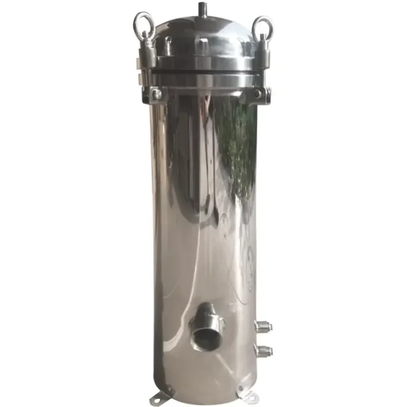 Wound SS 304 / 316 Industrial High Flow Cartridge Stainless Steel Water Bag Filter Double Housing for Water Treatment