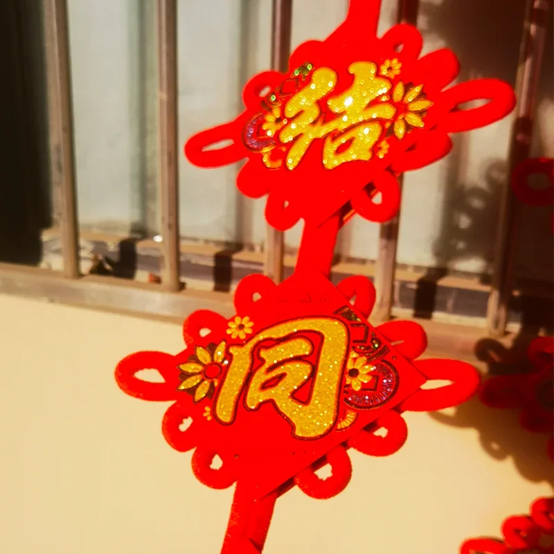 Diy Bruiloft Lucky Red Chinese Knoop Lente Festival Coupletten Hangers Chinese Nieuwjaarsdecoraties Geluk Gunstige Geschenken