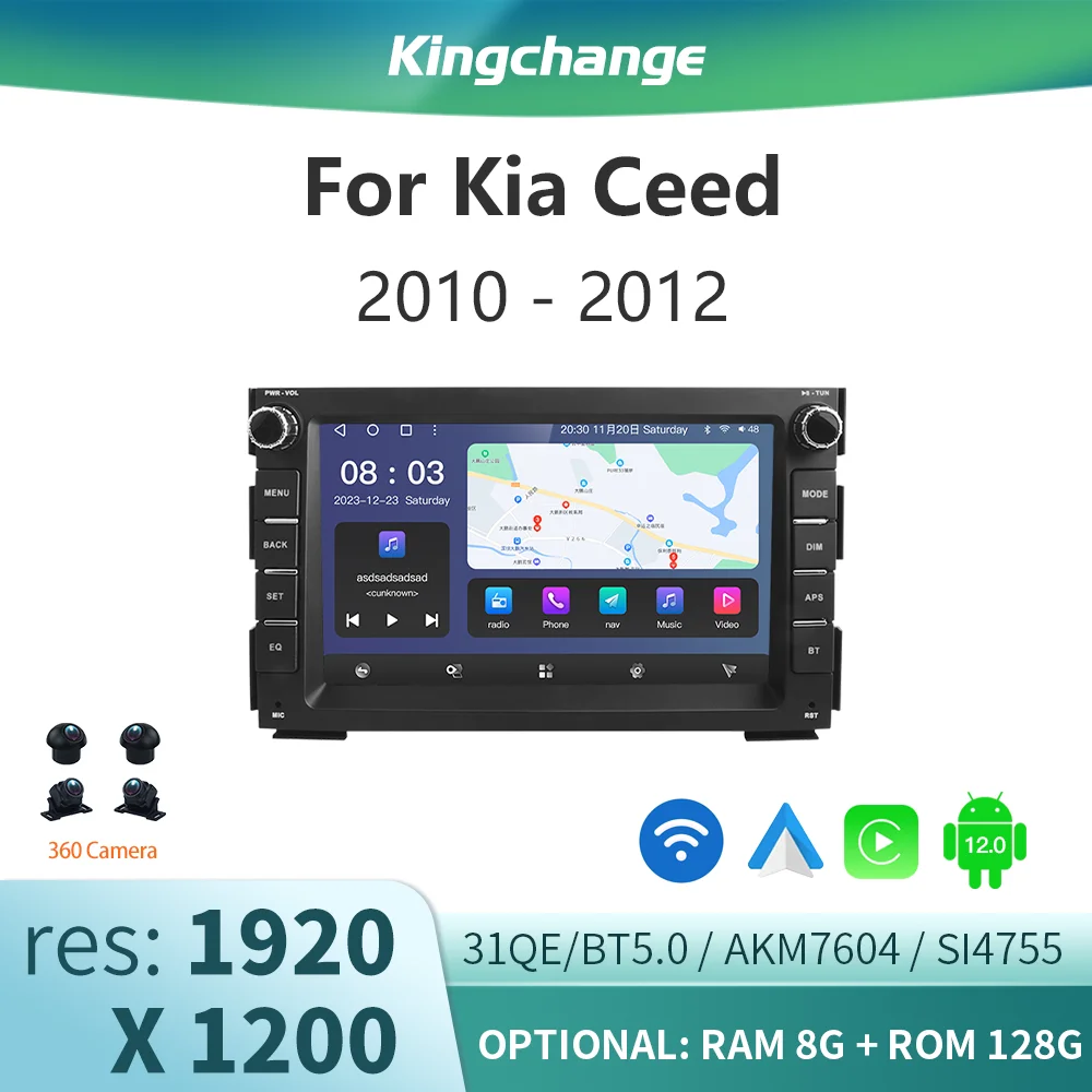 

Kingchange 7"Android Car Radio Auto Multimedia Navigator Player For KIA CEED 2010-2012 Venga 2010 2016 CarPlay SWC Autoradio