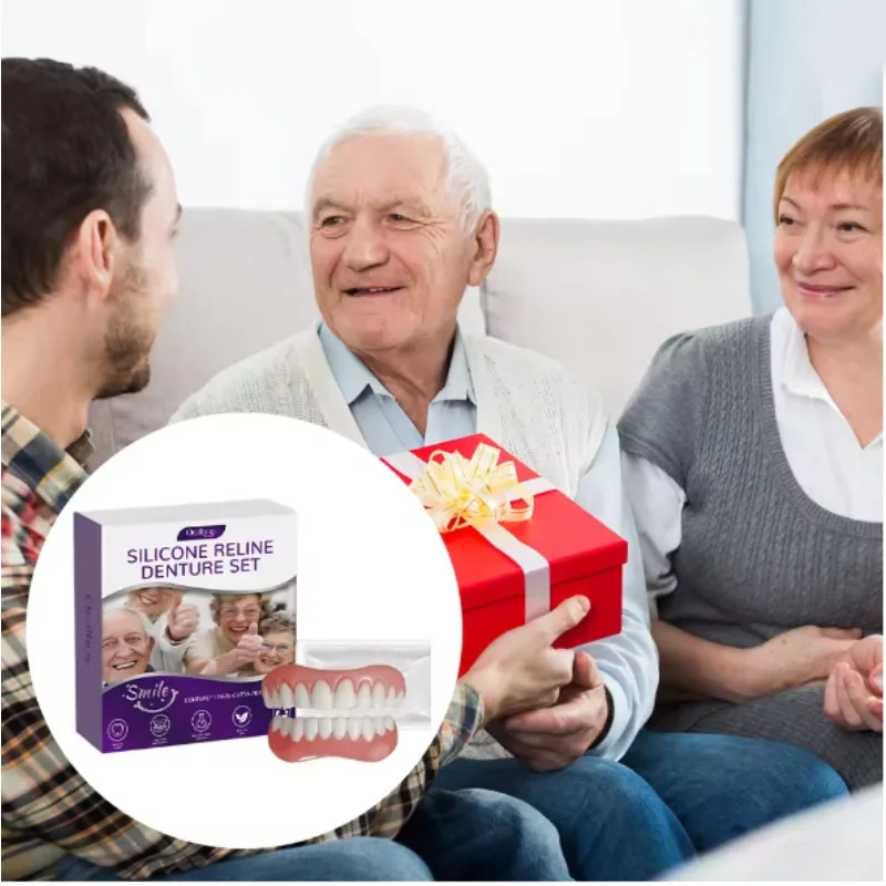 

Силиконовый набор для замещения зубов 066Silicone Denture Set Snap On Smile – мгновенная улыбка для уверенности, когда отсутствуют зубы.