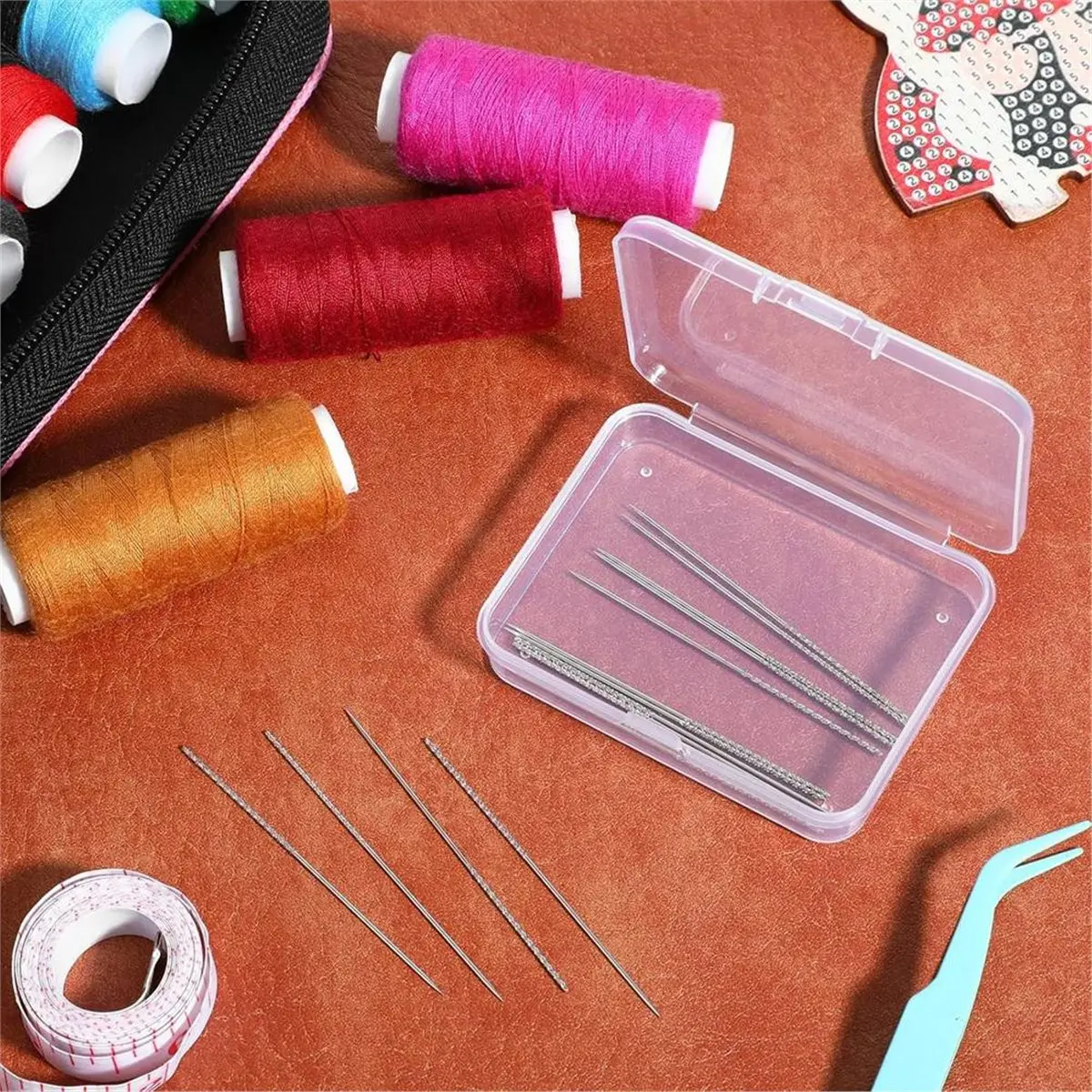 18PCS Tool Kit 2.36 Inch Snag Repair with Storage Box Woven and Knits Sewing Stitching Tool for Knitwear Sweaters