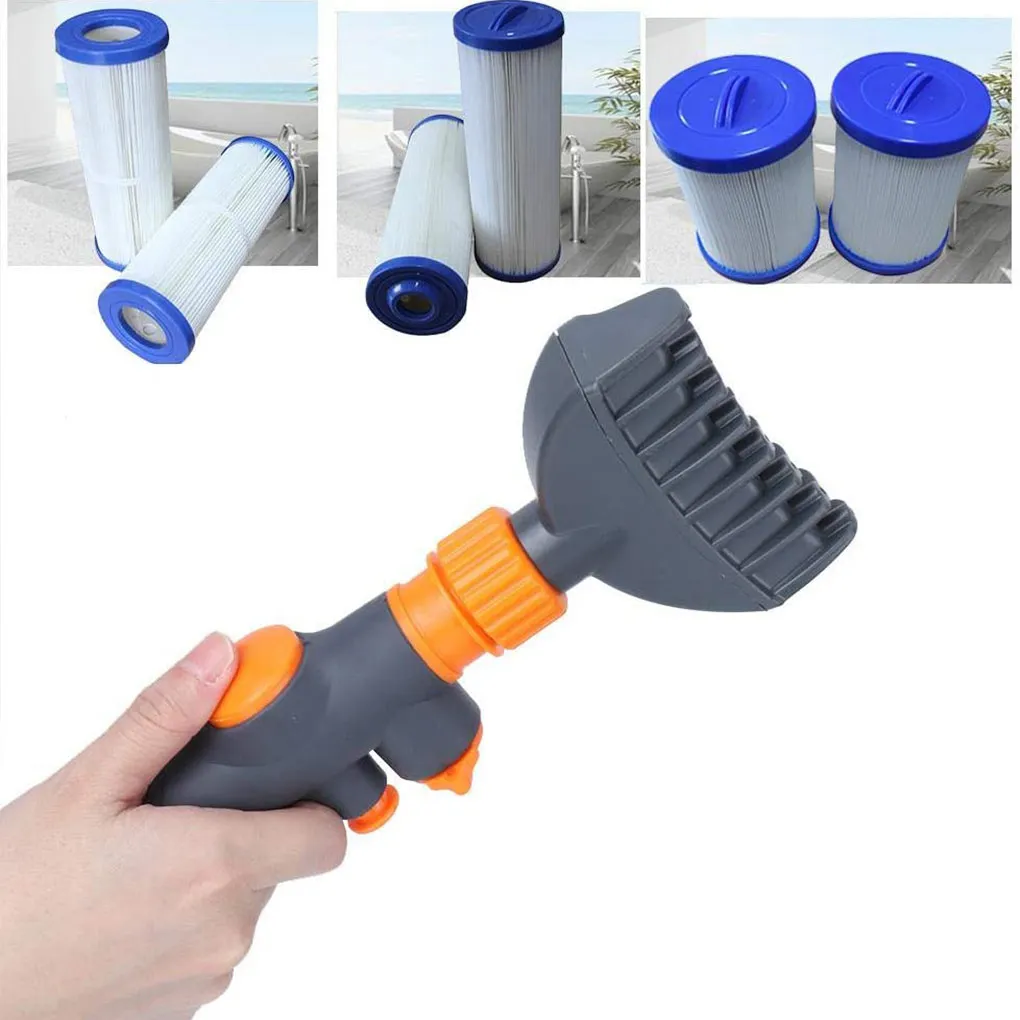 

Pool Cleaning Brushes Convenient Anti-Leak Water Filter Comb Adjustable Ergonomics Flushing Tools Outdoor Bathtub