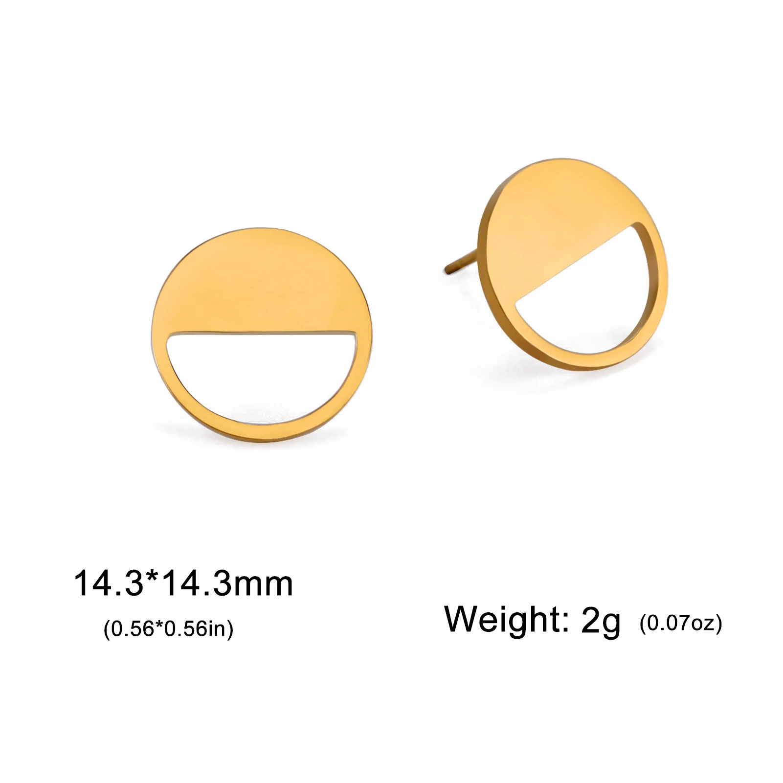 Cazador Minimalist Stud Earrings for Women Stainless Steel Gold Color Geometric Earrings Jewelry 2024 Wedding Birthday Gift