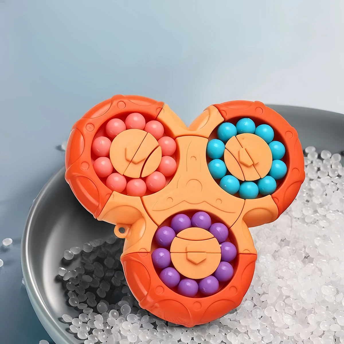 Zeszijdig roterende magische bonenkubus Vingertopspeelgoed Brain Teaser Game Educatief stressverlichting kinderspeelgoed cadeau