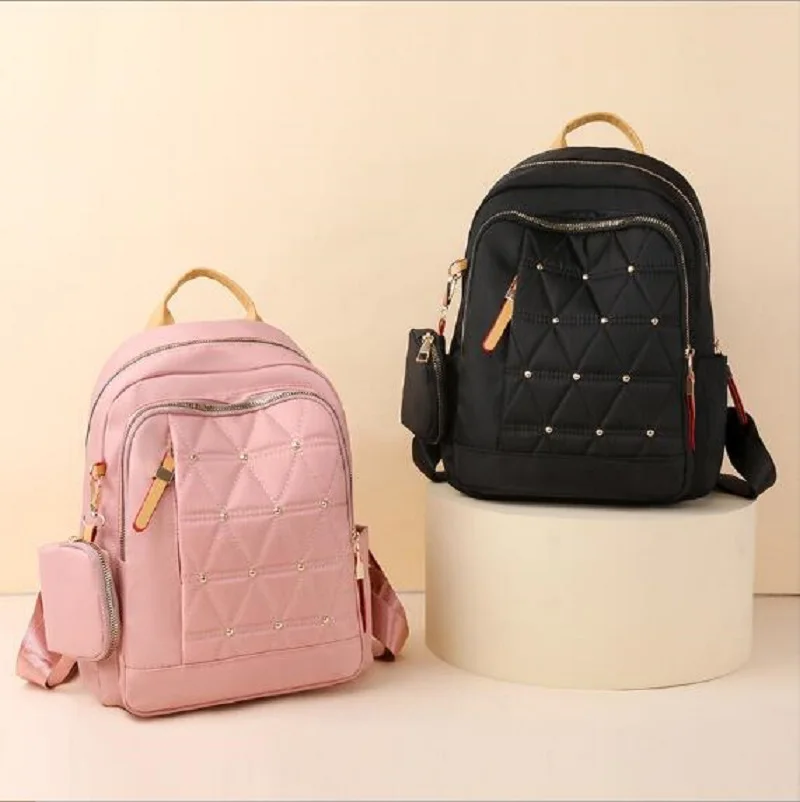 

New Korean Fashion Trend Nylon Travel Backpacks Women's Casual High Capacity Shoulder Bags Preppy Style School Bag Rucksack