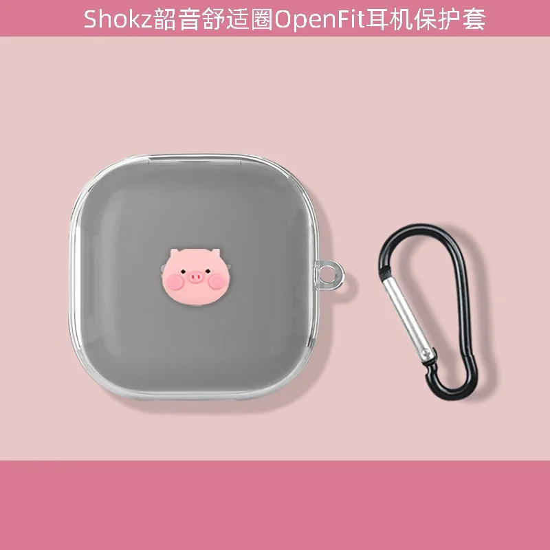 Transparent Case for Shokz OpenFit Air Protective Cover Anti-fall Soft Silicone Wireless Bluetooth Earbuds Carrying