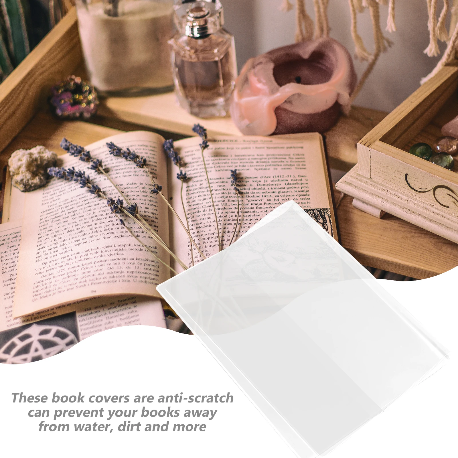 2 Pcs Book Protection Sleeve Protector Cover Books Anti-wear Covers Plastic Clear