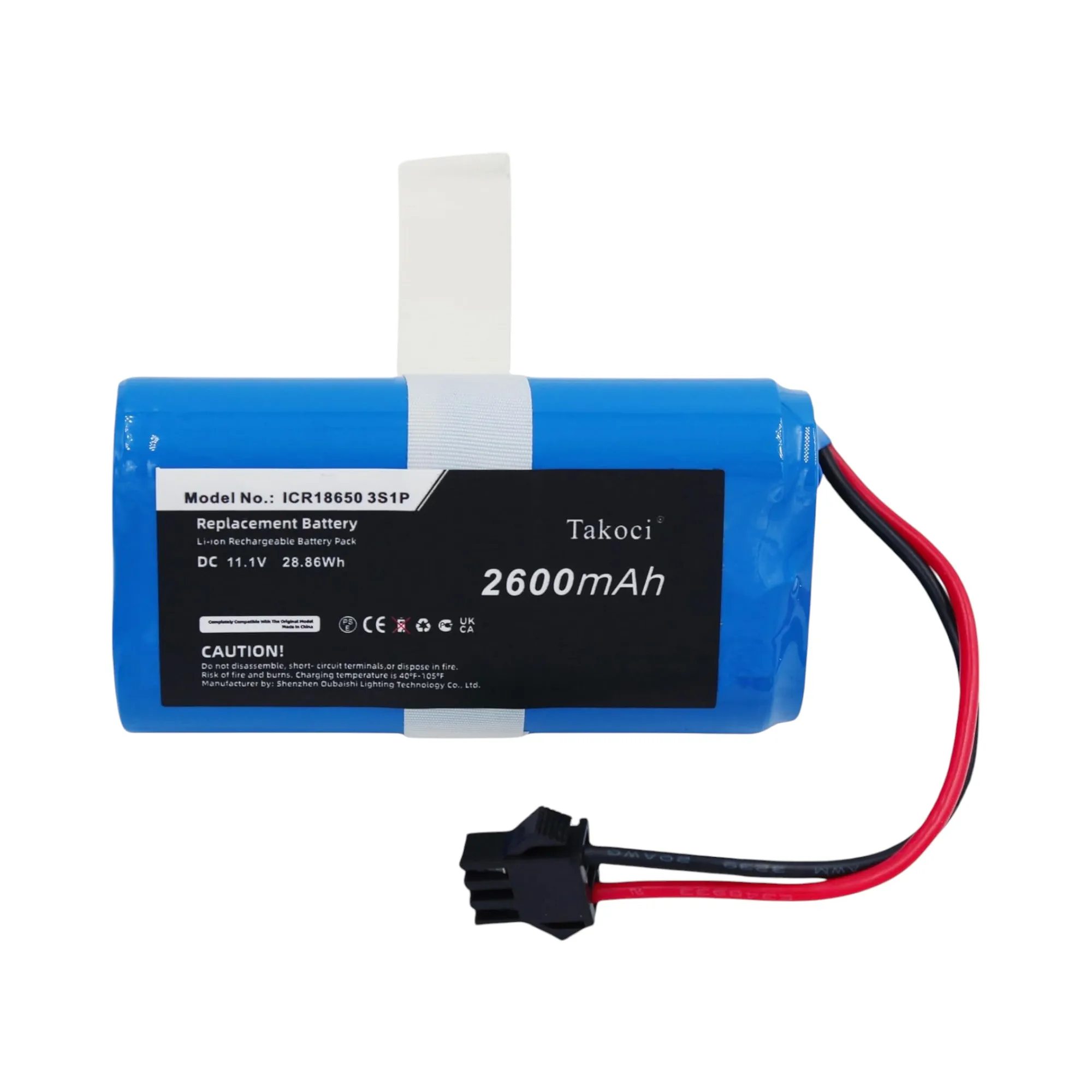 

Replacement Battery 2600mAh for Dora, Ecovacs CR330, CR331, CR332, CR333, CEN330, CEN331, CEN330, CR330 ICR18650 3S1P