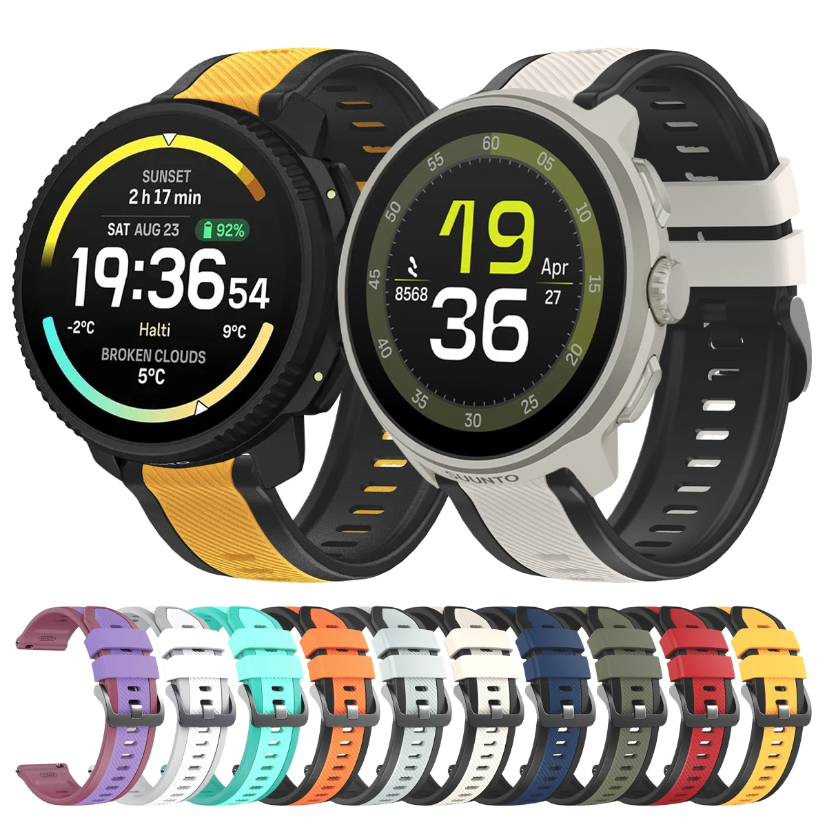 22 mm Silikonarmband für Suunto RACE S 2/Vertical 2 Uhrenarmband für Suunto 5/9 Peak Pro Armband Sportarmband Ersatzbänder