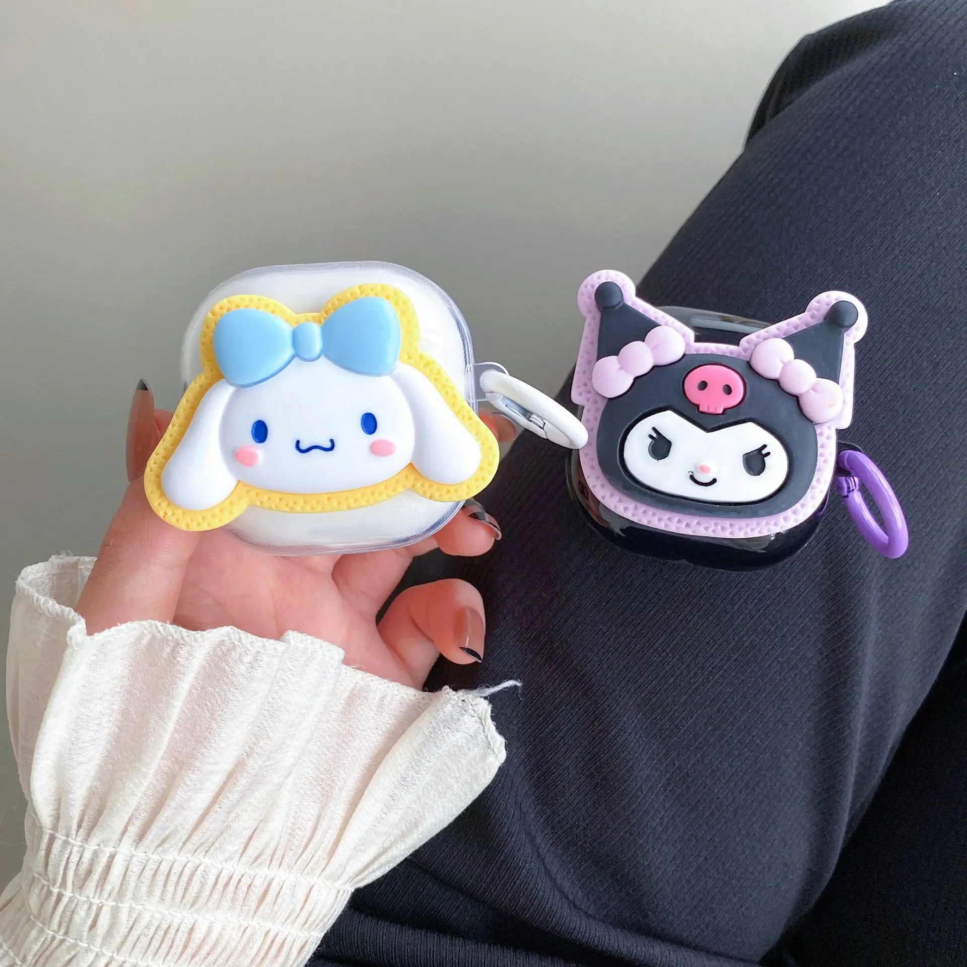 Étui mignon Kuromi pour écouteurs avec crochet, housse de protection pour casque sans fil, Samsung Buds 2, Live Pro, Galaxy Buds FE, 2023