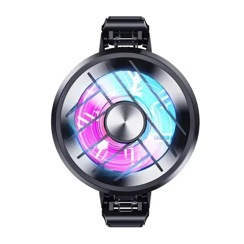 GT30 Mobile Phone Back-Clip Semiconductor Cooling Radiator w/ RGB Colorful Light Silent PUBG Game Cooler for IPhone IOS Android