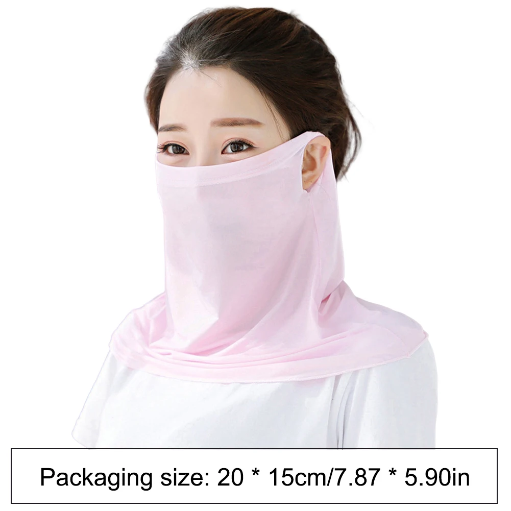 Eisseide Vollgesichts-Sonnenschutzmaske, atmungsaktiv, Laufsportmasken, weich, verstellbar, Anti-Ultraviolett, dünn, für Golf im Freien – Detail 10