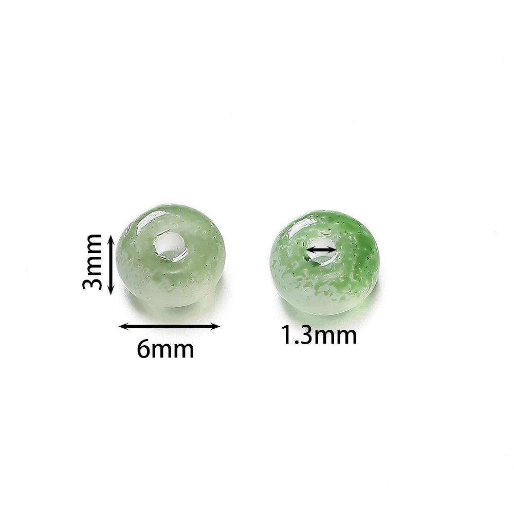 50/100 unids/lote 3*6mm cuentas de ábaco de colores mezclados de vidrio cuentas espaciadoras sueltas para fabricación de joyería DIY pulsera collar Accesorios ﻿