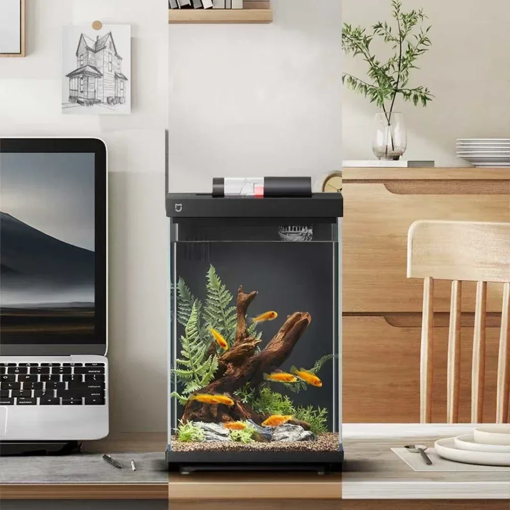 Xiaomi Mijia Smart Desktop Aquarium 10L Smart Fish Tank App Control Feeding Pro Filtration Mi Home Совместимость без сборки