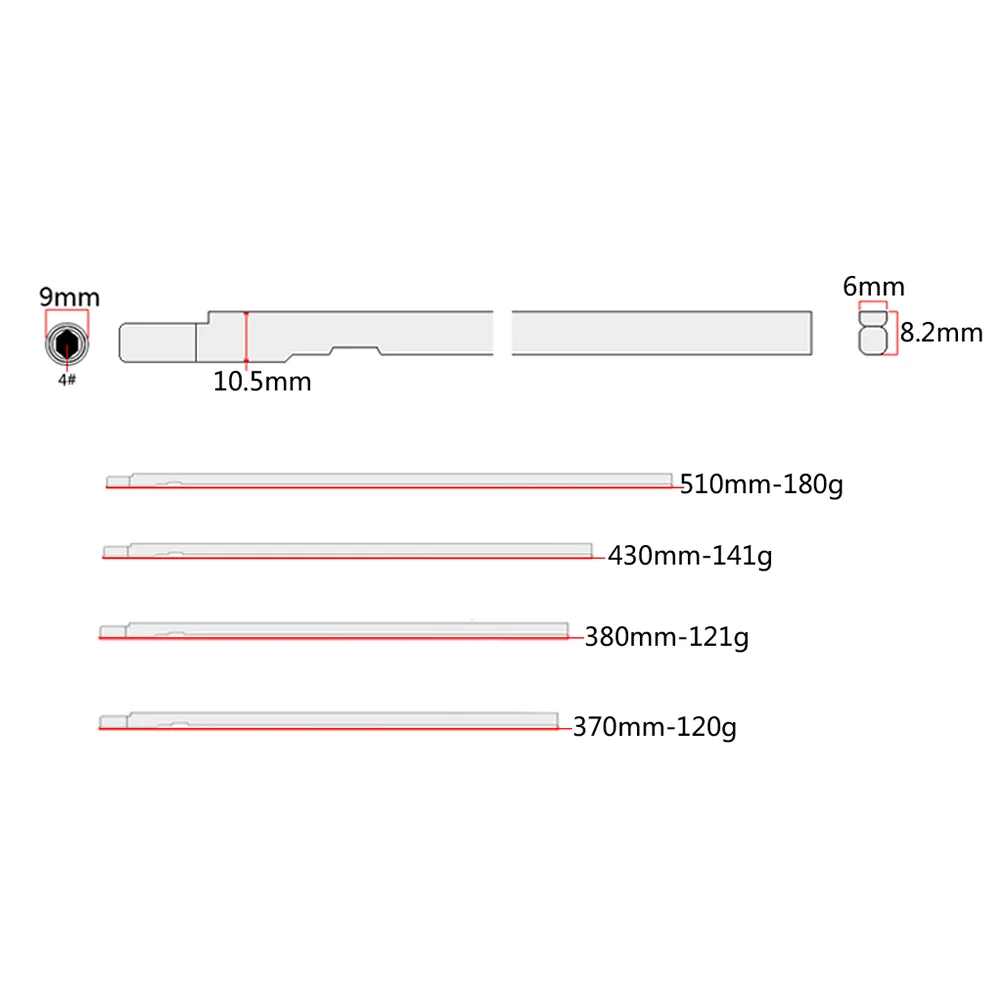 370mm Double Course Way 2 Way Adjustment Steel Truss Rod for Guitar Black GH155 2 Way Truss Rod Steel 2 Way Truss Rod