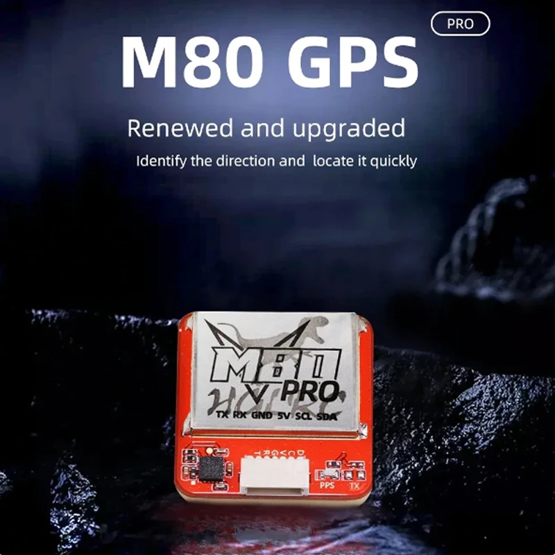 

HGLRC M80 PRO M80PRO GPS GLONASS GALILEO QZSS SBAS BDS QMC5883 Compass 5V Power 25mm x 25mm x 8.3mm For FPV Drones Fixed-wing