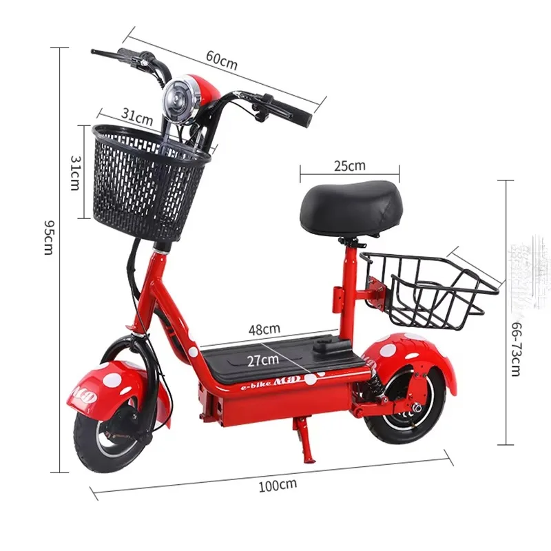 

2025 New Style 2020 New Light Cheap E-bike 10 Inch E Bike 48V 12Ah Battery Portable Ebike Folding Electric Bike Bicycle