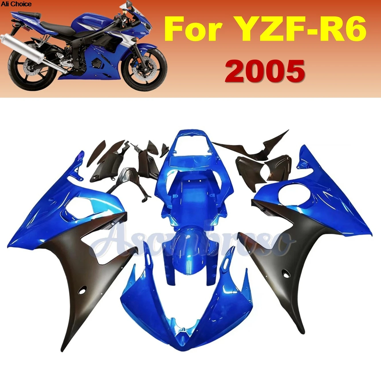 ABS Plastic Kit For Yamaha 2003 2004 2005 YZF-R6 Full Fairings set R6S 2006-2009 Motorcycle Bodywork