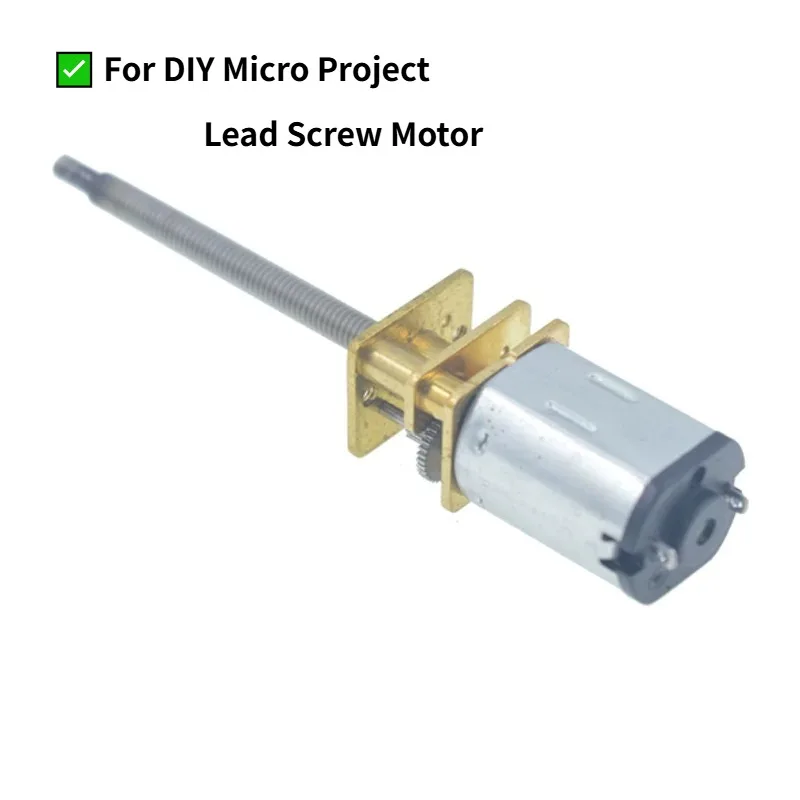 N20 M3*34 Lead Screw Reduction DC Motor 3V 6V 12V Mini Threaded Gear Motor DIY Micro Equipment