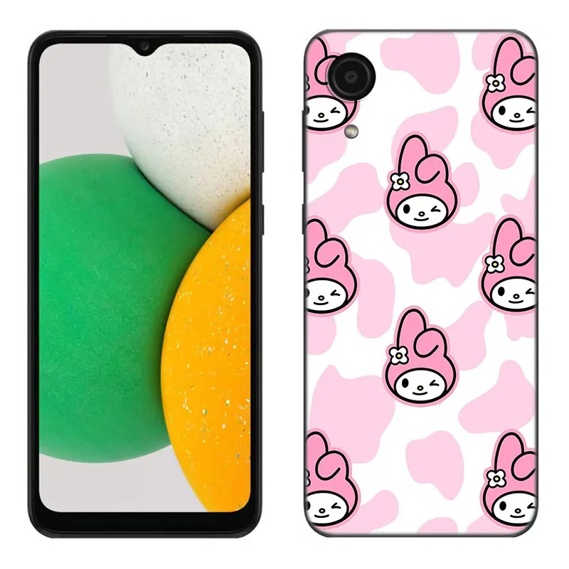 my melody Phone Case For Samsung Galaxy A01 A03 Core A04 A20 E A02 A10 A21 A30 A50 S A40 A41 A6 A8 Plus A7 2018 Black Cover