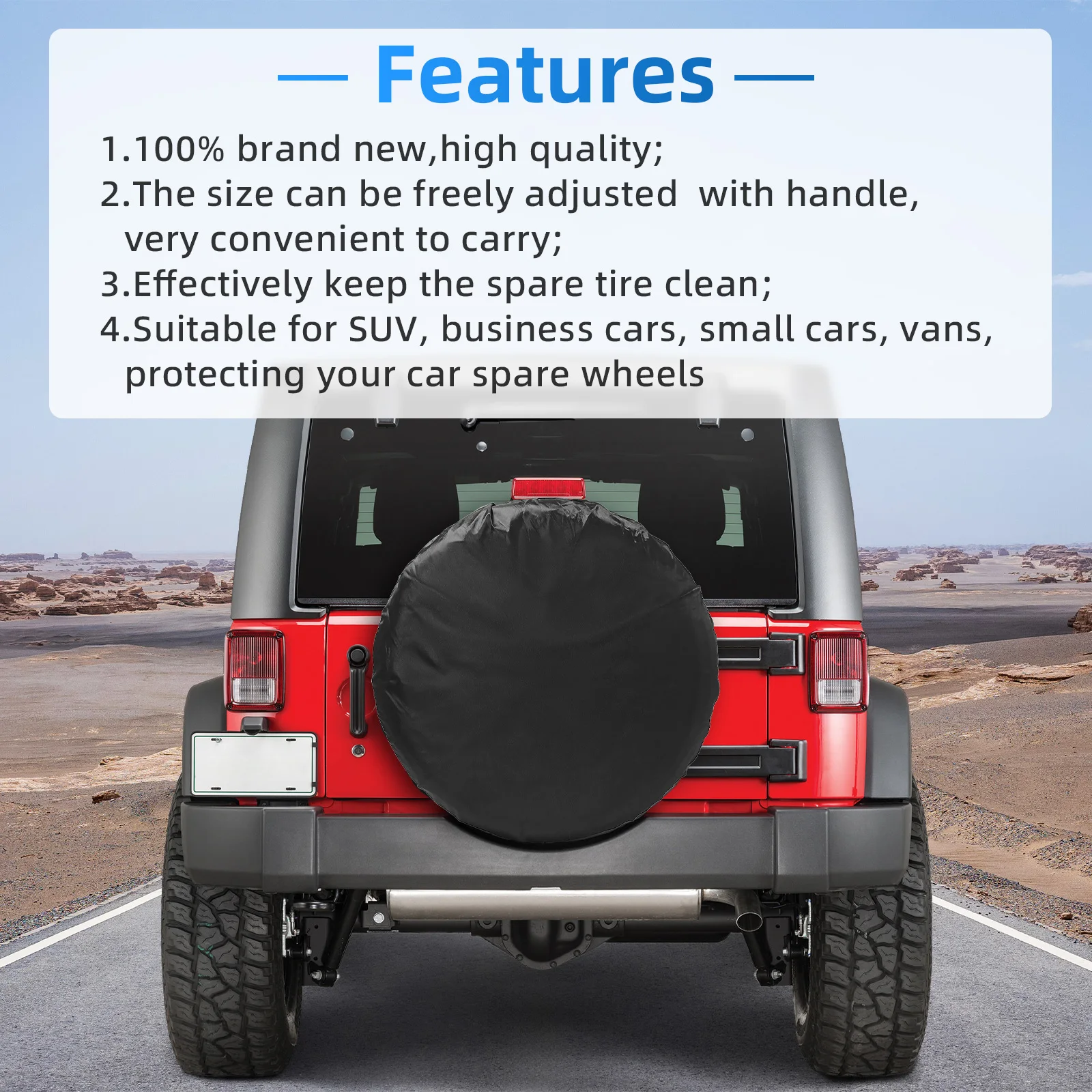 1 шт./2 шт./4 шт. универсальные чехлы для колес, автомобильные чехлы для запасных шин, защита колес, защита от воды и пыли, подходит для внедорожника, грузовика, кемпера, путешествий