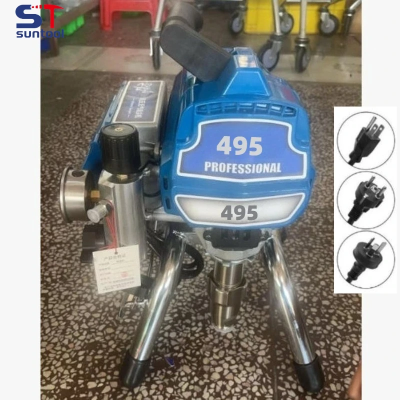 

110 В/220 В HV Новый безвоздушный распылитель краски Безвоздушный распылитель Электрический безвоздушный распылитель краски Инструмент 395 495
