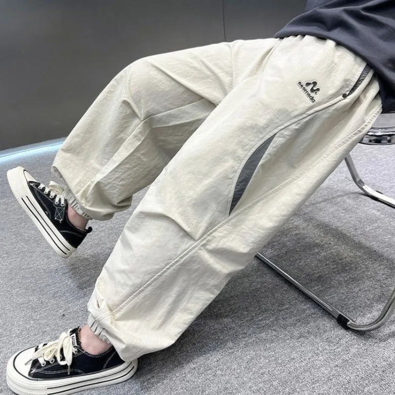 2026 Boys Pants Summer Cooling Quick Dry Mosquito Repellent Loose Fit Lightweight Long Trousers  137