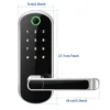 스마트 지문 도어 잠금 장치 원격 제어 열쇠가 없는 WIFI 디지털 터치스크린 잠금 장치 IP67 NFC 2개의 IC 카드로 방수 2