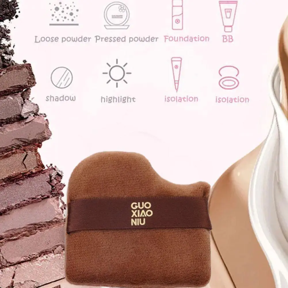 6 個ミニメイクブレンダーパフクイックブレンドチョコレートカラーメイクアップスポンジドライウェット使用両面化粧ツール毎日のメイクアップ