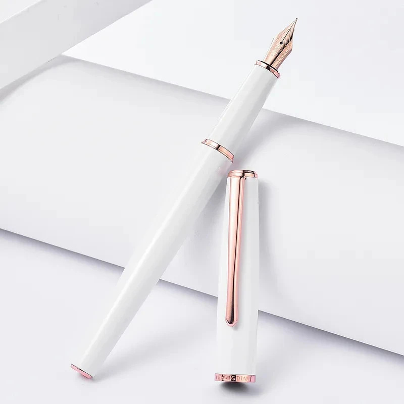 

HONGDIAN 920 Rose Gold Fountain Pen Extra Fine/Fine Nib 0.4/0.5mm Ink Pen For Ladies Business Office School Supplies Stationery