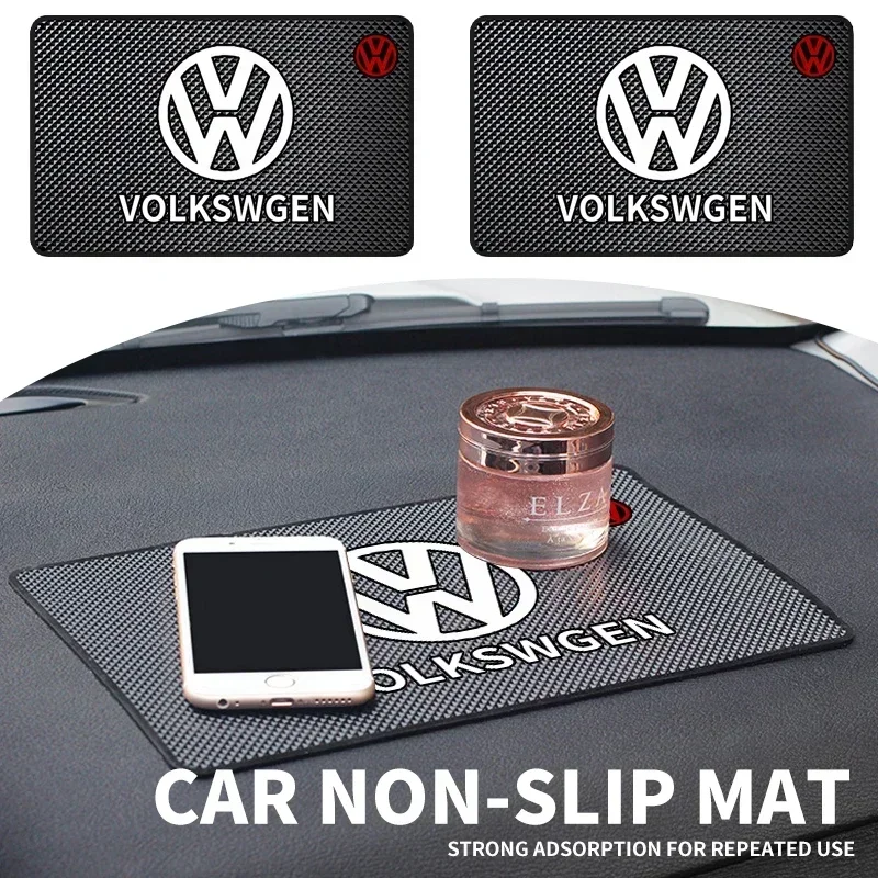 1PCS Black Car Dashboard Silicone Non Slip Mat Phone Holder Anti-skid Pad Auto Accessories For Volkswagen POLO passat Tiguan GTI