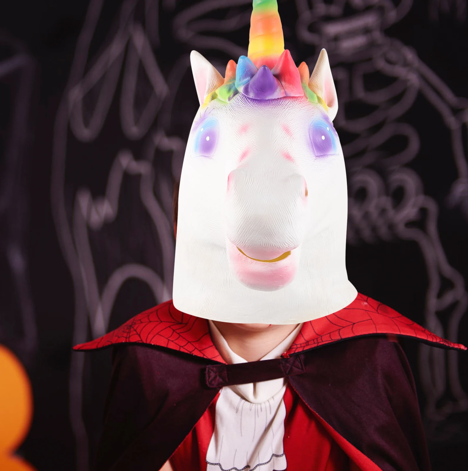 

Unicorn Head Mask Halloween Face Costumes for Adults Animal Masks Full Cosplay Emulsion