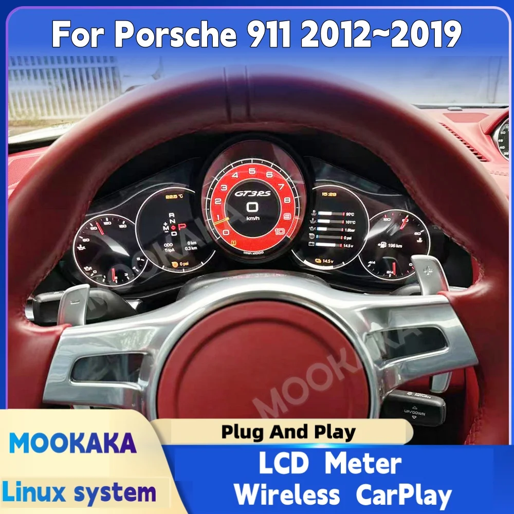 Digital Instrument Cluster Speedometer For Porsche 911 2012~2019 Upgrade Speedometer Dashboard 12.3’ HD LCD Meter Dispalay