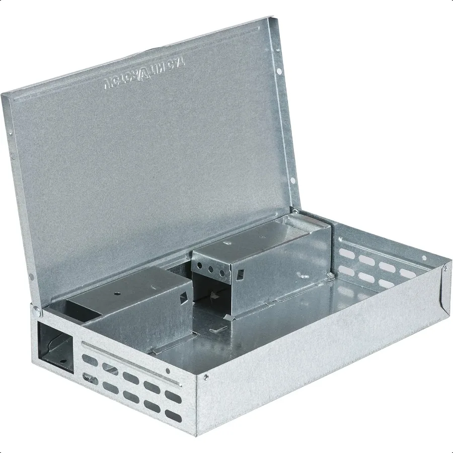 M310SSR Tin Cat MultiCatch Live Mouse Trap Indoor and Outdoor Humane Catch and Release Mouse Trap 2 Traps