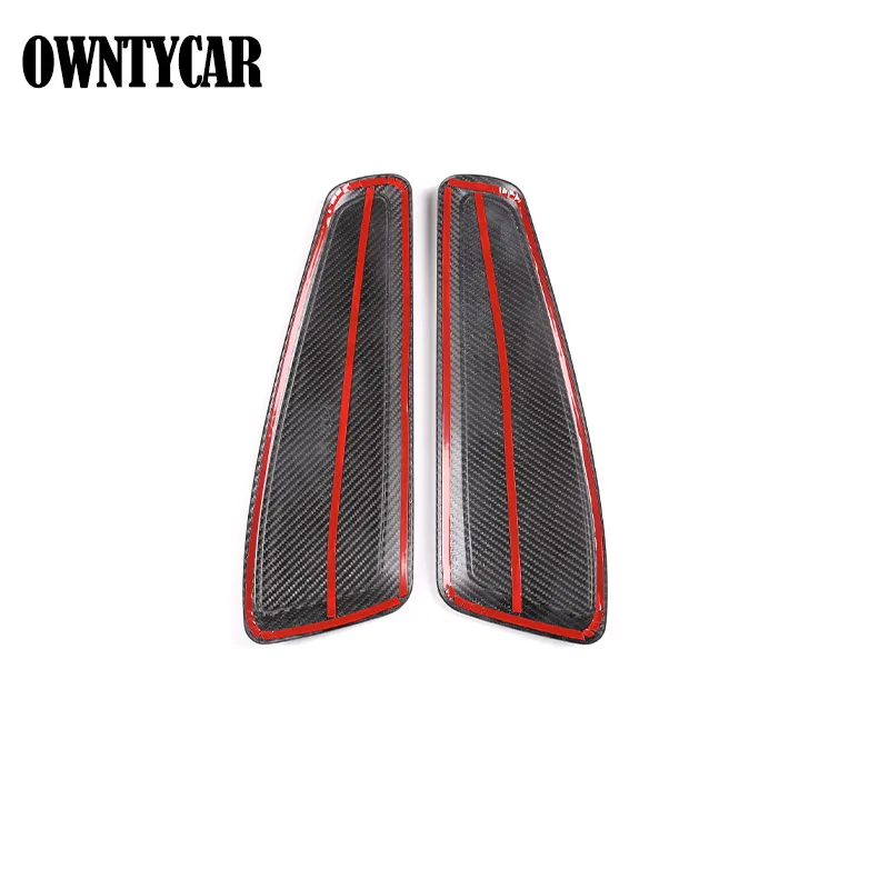 ألياف الكربون الحقيقية لبورشه 718/911 2013-2021 الملحقات الداخلية مقعد الجانب لوحة الكسوة مقعد مقبض الغطاء الواقي ملصق #6