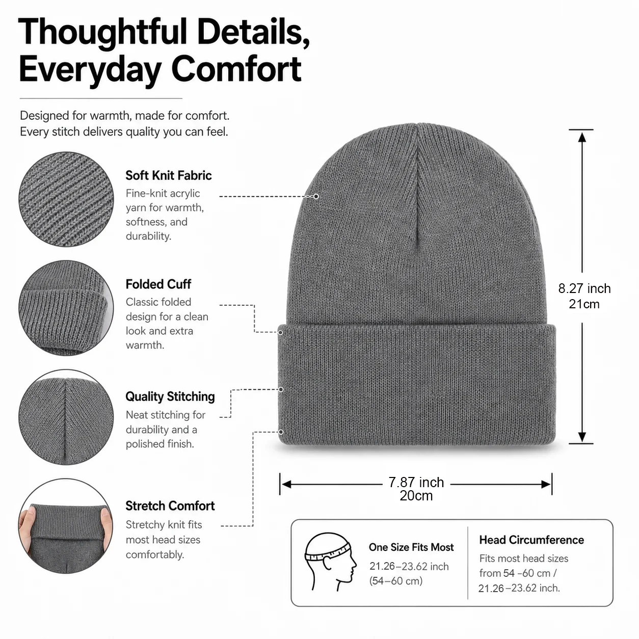 Вязаные шапки-бини с индивидуа – обзор и цена Knit Beanie Hat Warm