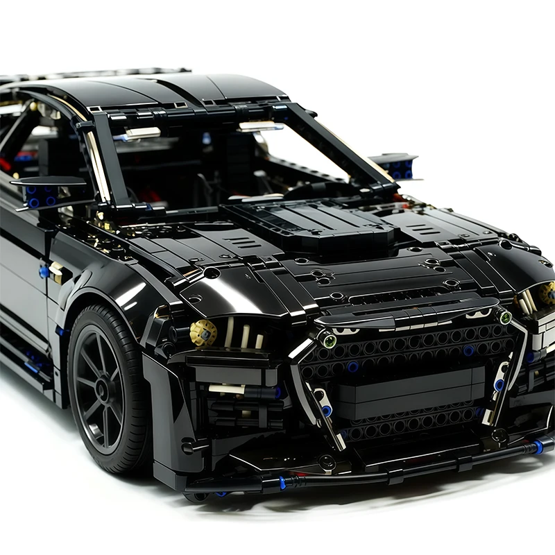 New MOC High-End Custom Limited Edition In Charming Black Muscle Car Model Building Blocks Bricks Toy Christmas Gift For Adults
