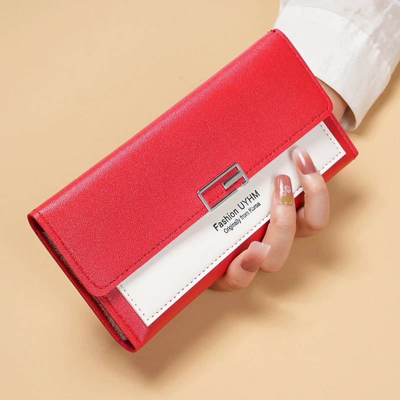 Long purse ladies 2024 new clutch bag multifunctional PU purse wallet