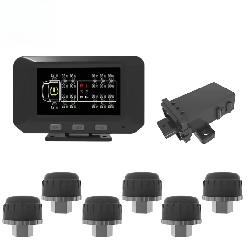 External truck TPMS tire pressure sensor for RVs, suitable for vehicles under 22 wheels, tire monitoring system with visual and
