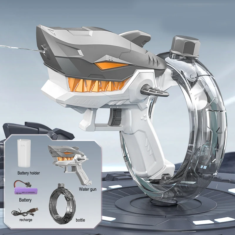 Rekin elektryczne pistolety na wodę automatyczna zabawka dla dzieci wysokociśnieniowe silne ładowanie dzieci letnia plaża walka na świeżym powietrzu gry w sprayu wodnym