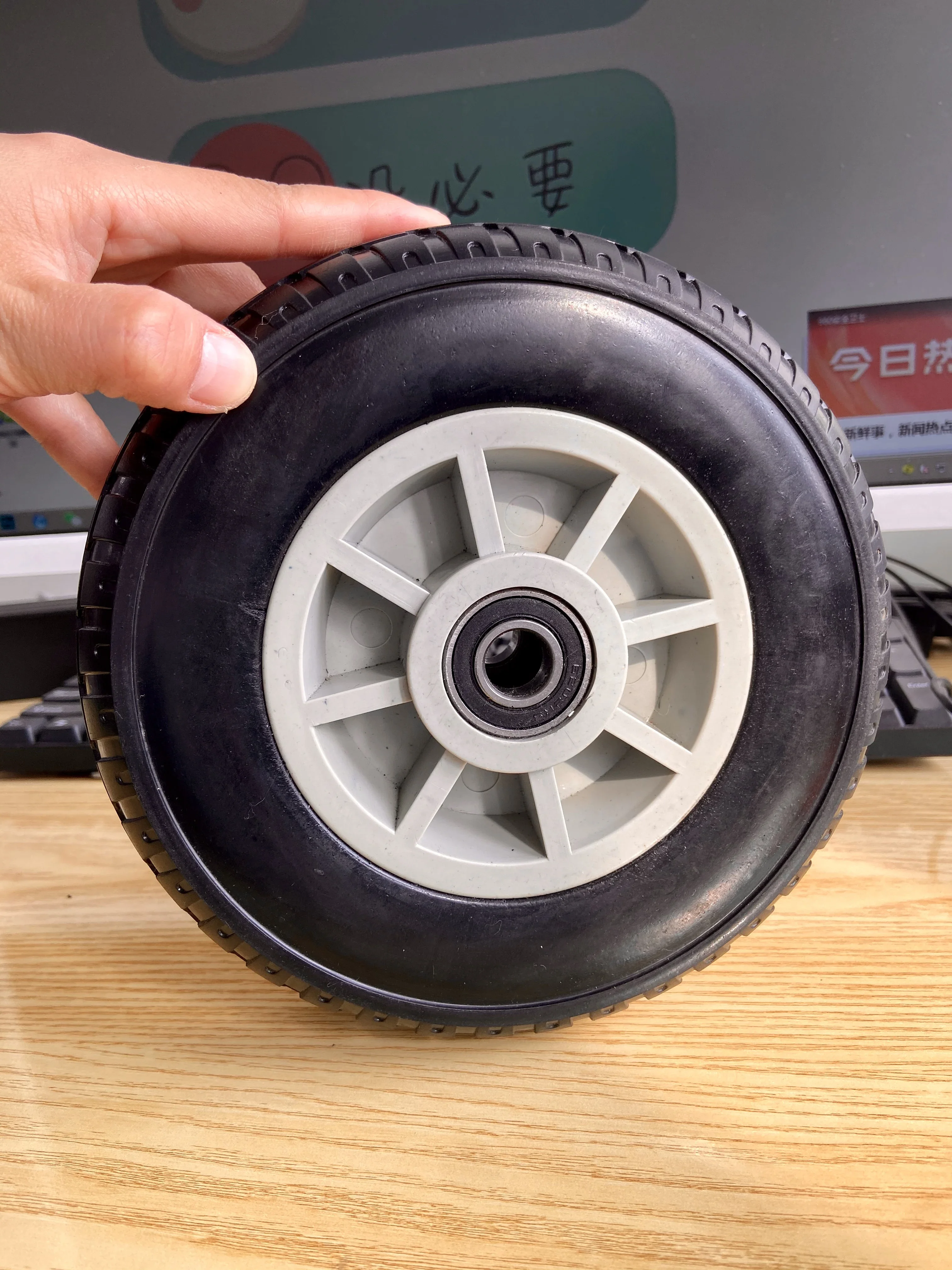 1 Pc 6 Inch Heavy-Duty Caster Rubber Gold-Plated/TPR Width 50mm Silent Universal Trolley Industrial Trailer Single Wheel