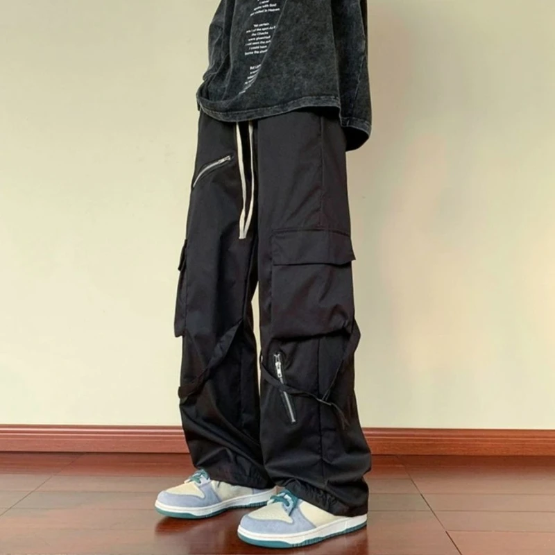 オーバーサイズジョガーパンツ ワイドパンツ メンズ ワークウェア ルーズ コットン ストリート 最安値 レギュラーフィット スラックス デザイナー バギー カーゴパンツ メンズ