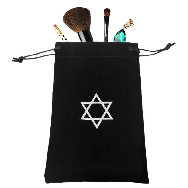 

Tarot Card Velvet Storage Bag Arot Bags With Drawstrings Exagram Pattern Thickened Tarot Card Dice Storage Bag Tarot Deck Card