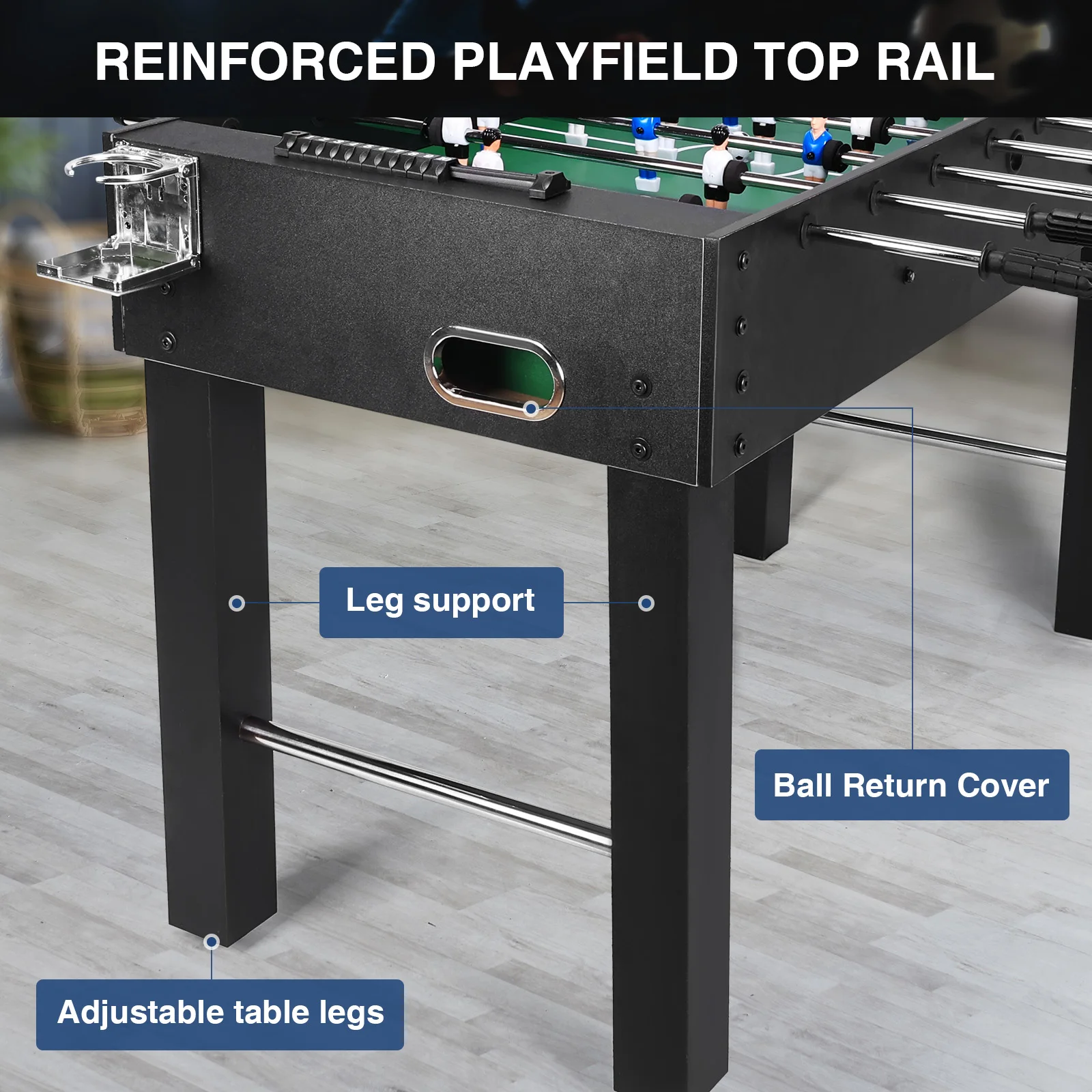 Foosball Table Soccer Table Foot Ball Desk Interaction Game Wear Resist Funny Soccer Playing Machine Full Size Soccer Game Table