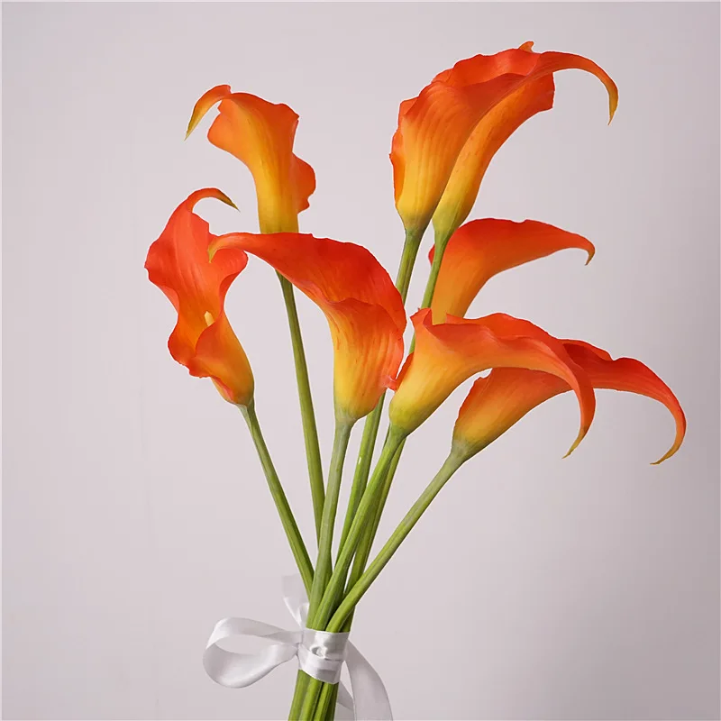 60CM Latex Calla Lily Real Touch Artificial Flowers Wedding Decor Bridal Bouquet Party Table Floral Arrangement Home Decorations