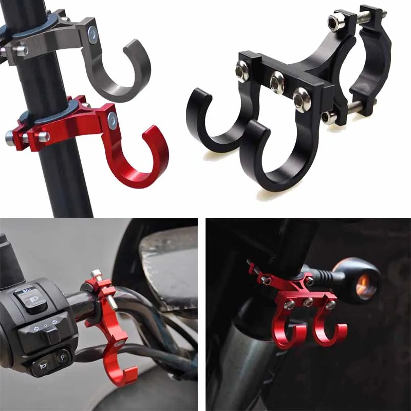 

Motorcycle Luggage Helmet Hook Handlebar Hook Universal Multifunctional Hooks Aluminum Helmet Hooks with Buckle Hooks