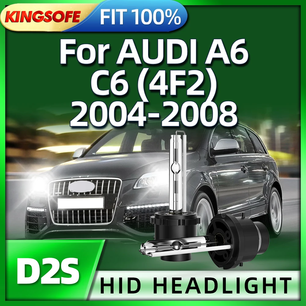 

Roadsun 2PCS HID Bulbs Xenon Car Headlight D2S Lamp 6000K White Light For AUDI A6 C6 4F2 2004 2005 2006 2007 2008